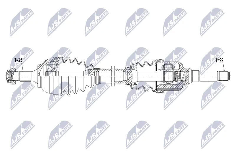 Driveshaft Front Axle Right NPW-CT-113 NTY for CITROËN C3 AIRCROSS II