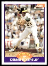 Dennis Eckersley 1989 Score #276 Athletics MLB READ FREE SHIPPING AutographDen