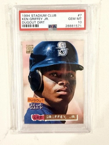 1994 Topps Stadium Club 7 Ken Griffey Jr Dugout Dirt PSA 10