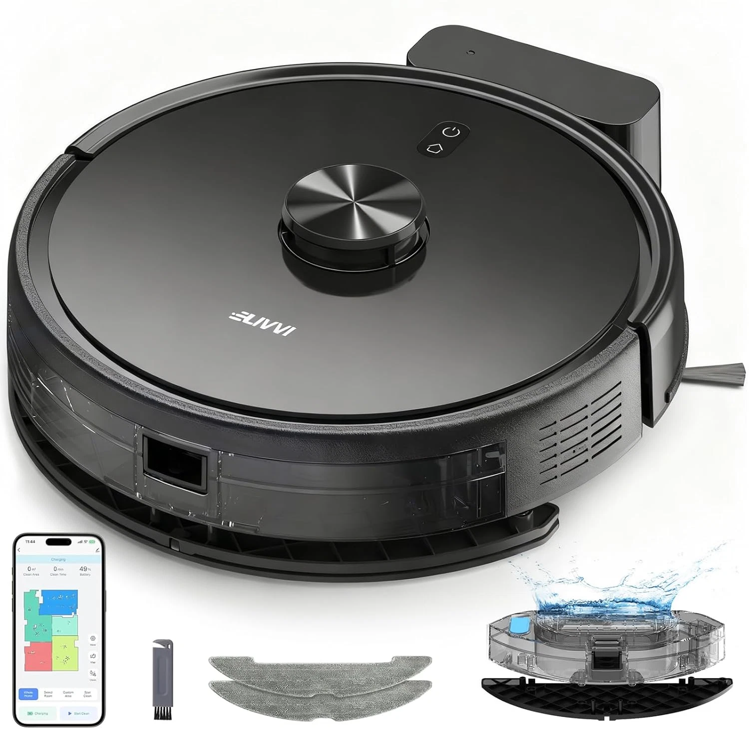 2-in-1 Robot Vacuum & Mop, 3500Pa Suction, Smart Mapping, Self-Charging