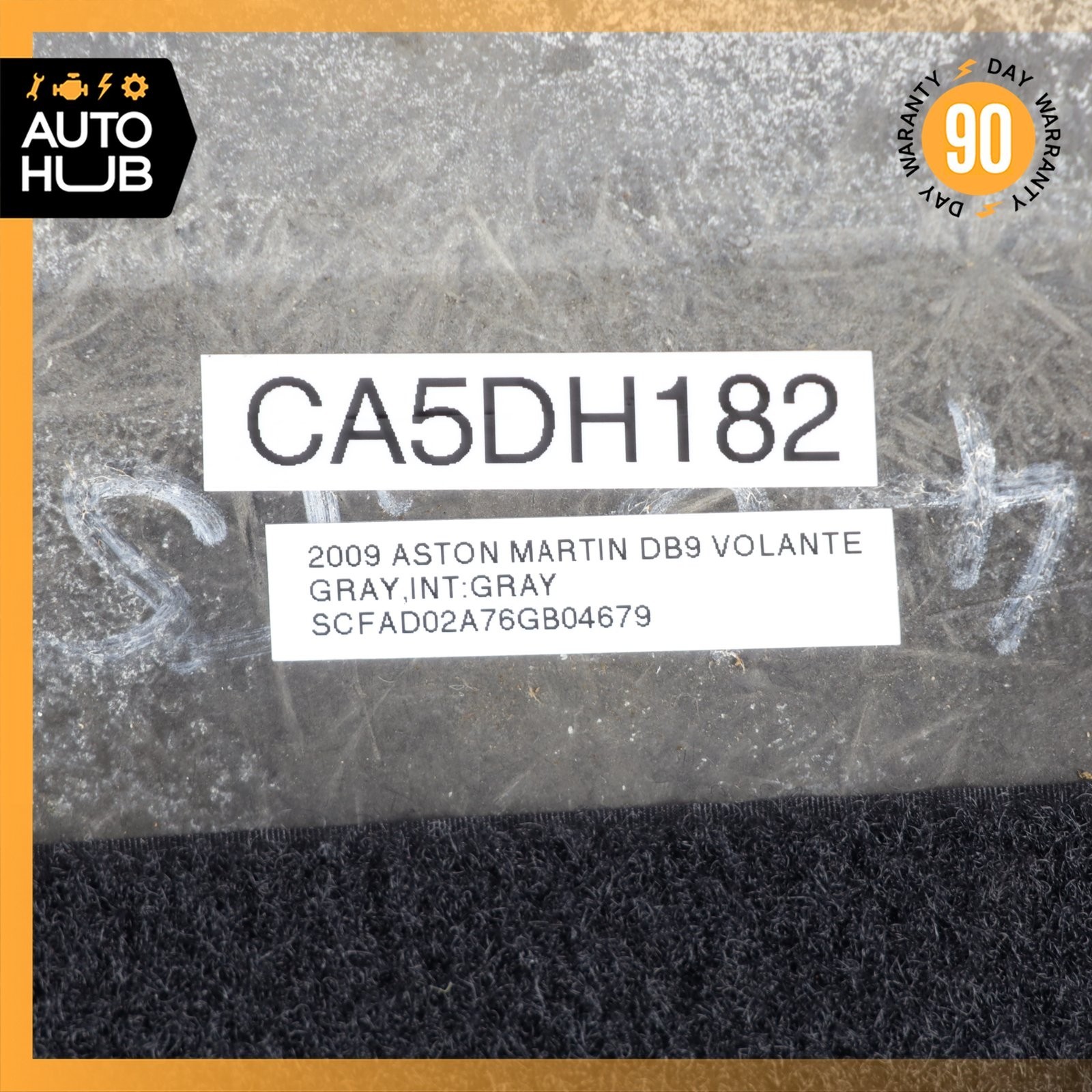 05-12 Aston Martin DB9 Rear Right Side Bottom Lower Seat Cushion 4G4363160AB OEM