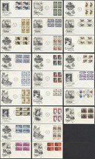 1969-70 #490/518 Lot of 25 Different FDCs Blocks On Artcraft GP Cachets Fresh VF