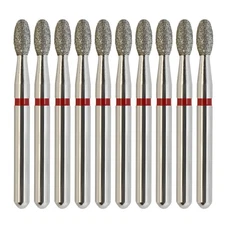 Dental Burs Egg Football Diamond 379/018F FG Fine Grit High Speed Burr 10Pcs/pk