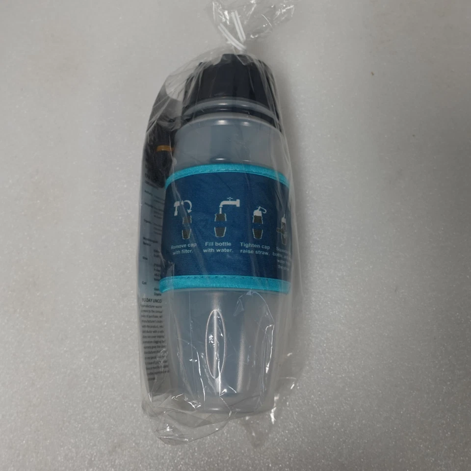 Seychelle 28oz Filtration Flip Top Pure Water Filter Squeeze Bottle NEW USA made - Image 2 of 4