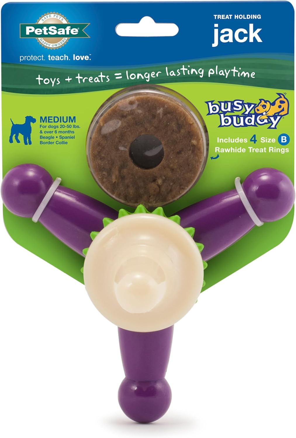 Petsafe Busy Buddy Jack - Keeps Dog Busy - Includes Treats R