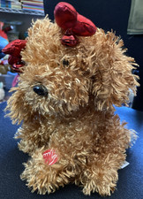 Dan Dee Brown Yorkshire Terrier Christmas Jingle Bell Antlers Animated Puppy Dog