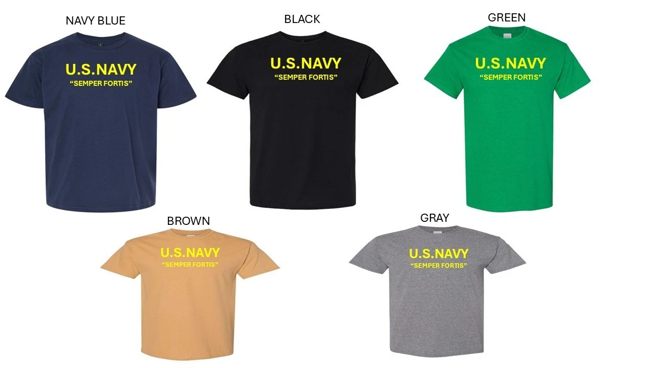 U.S. NAVY SEMPER FORTIS *T-SHIRT. NAVY OFFICIALLY LICENSED - Picture 2 of 2