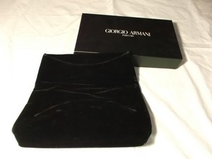 giorgio armani velvet clutch bag