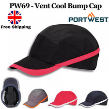 Portwest PW69 Vent Cool Protective Bump Cap Hard Hat Safety Workwear Baseball UK