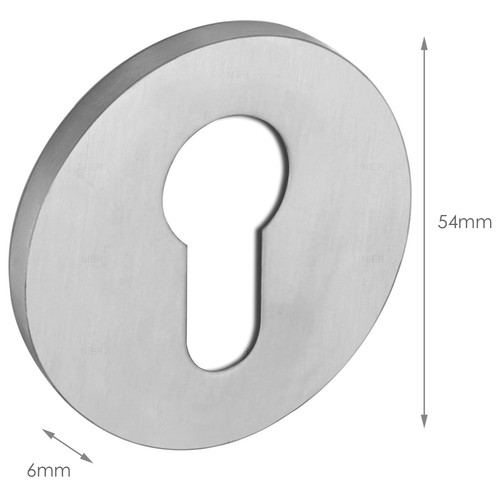 Rosette pair profile cylinder PZ stainless steel rosette door handle cover key - Picture 3 of 3