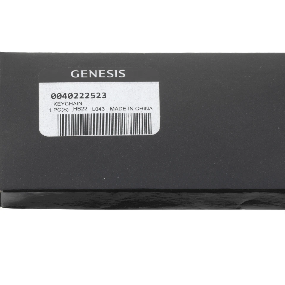 OEM NEW Hyundai Genesis Key Chain Black Leather & Silver With Logo 00402-22523 - Image 4 of 4