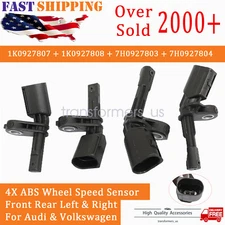 4 ABS Wheel Speed Sensor Front Rear Left & Right Fits for Audi & Volkswagen Set