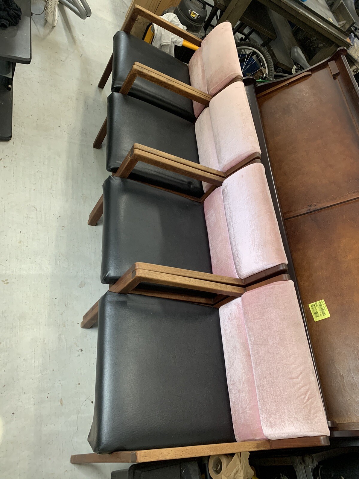 waiting room Salon Office Wood Leather Fabric chairs used Furniture eBay