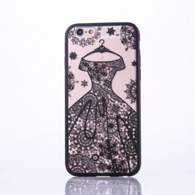 Apple iPhone 7 Handy Hülle Mandala Case Schutzhülle Motiv Cover Kleid Schwarz