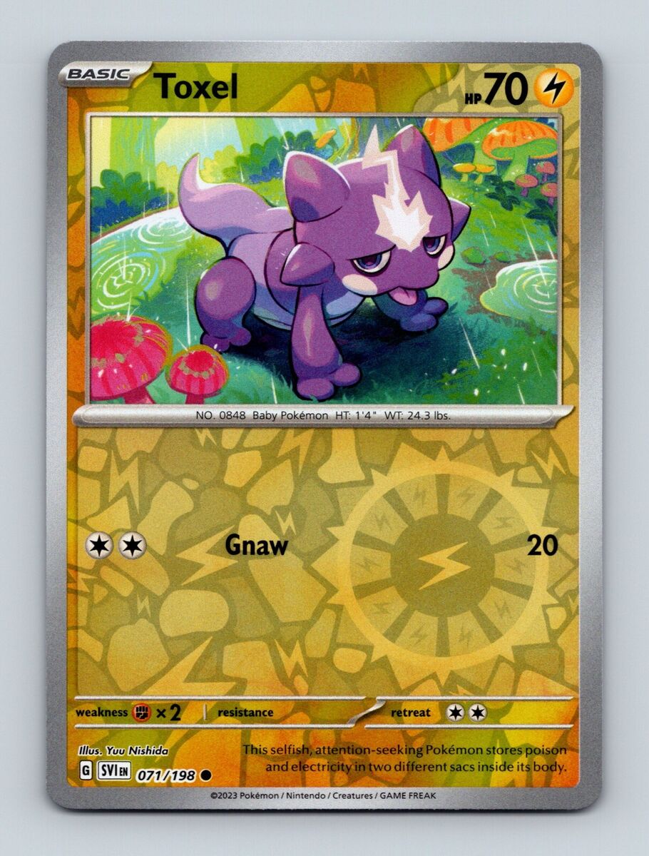 Toxel - 071/198 Scarlet & Violet Reverse Holo Common Pokemon - NM/MINT –  The PokéTrade Emporium