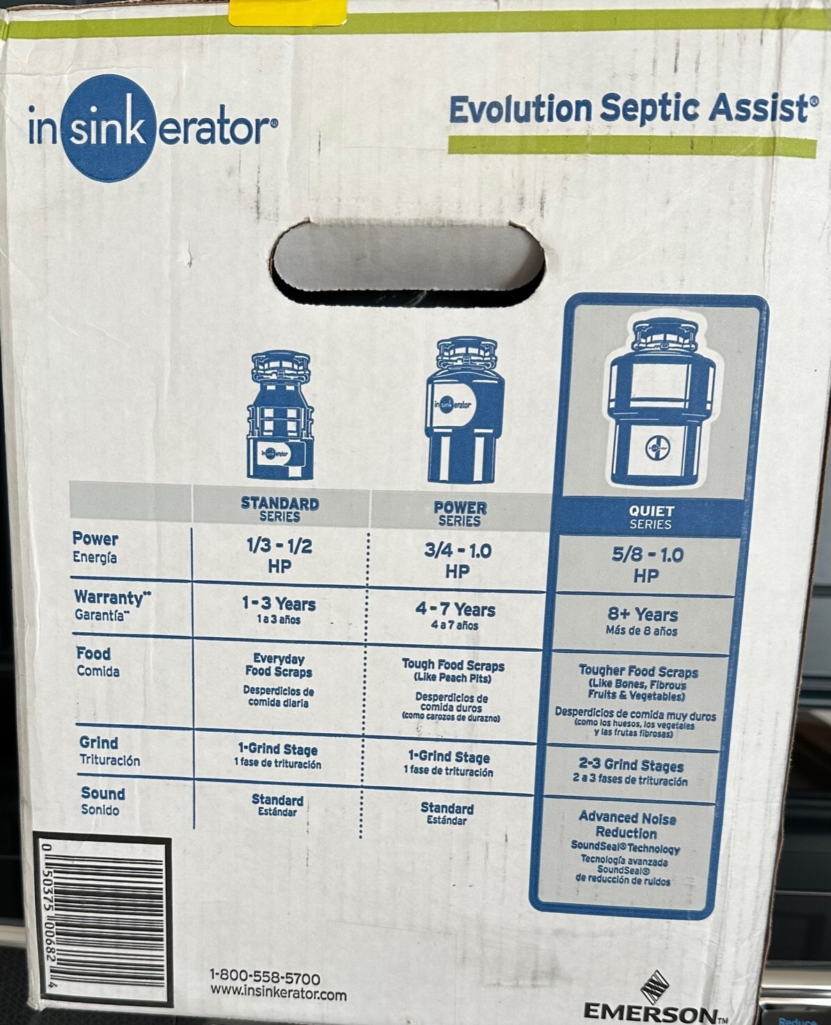 insinkerator Evolution Septic Assist garbage disposal quiet series