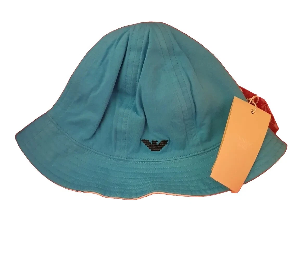 Armani Baby - Baby Boys Cloche Bucket Hat - Double Sided - 24/36 Months - LARGE