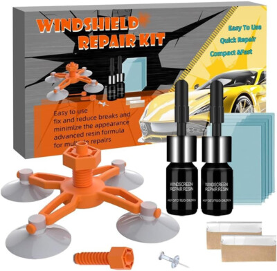 Windscreen Repair Kit, w/ Enhanced Injection Head, Repairinh Scratches, Cracks