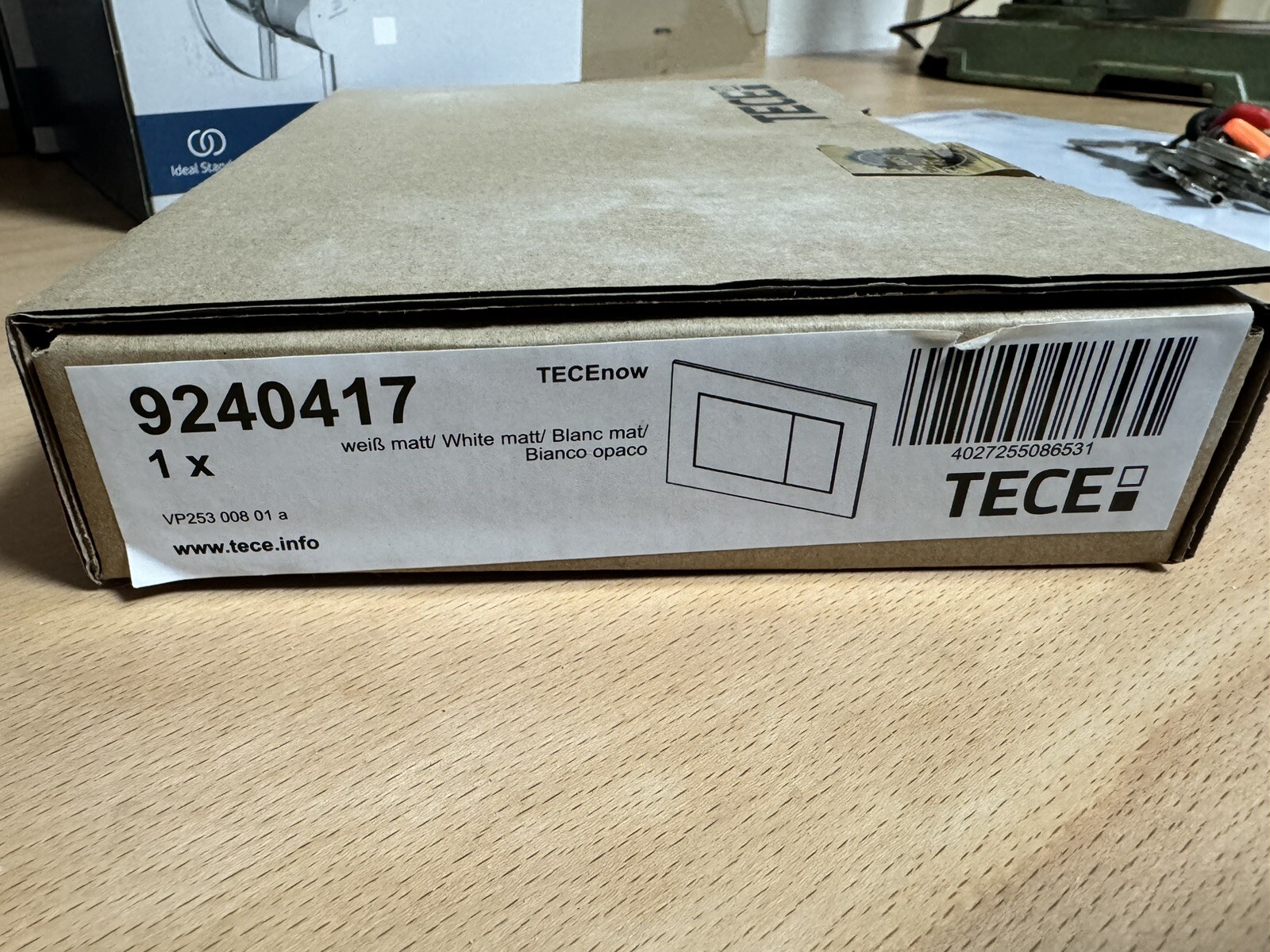 Tece Tecenow Wc-Betätigungsplatte 9240417 Weiß Matt, Für Zweimengentechnik