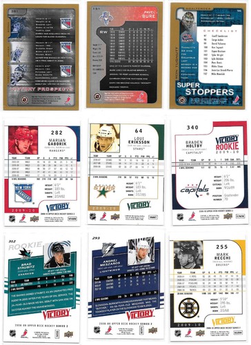 Upper Deck Victory Hockey Gold and Black Parallels - Various Years - Picture 25 of 35