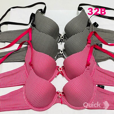 32B - NWT 4 pcs Plaid Textured Women s Bras