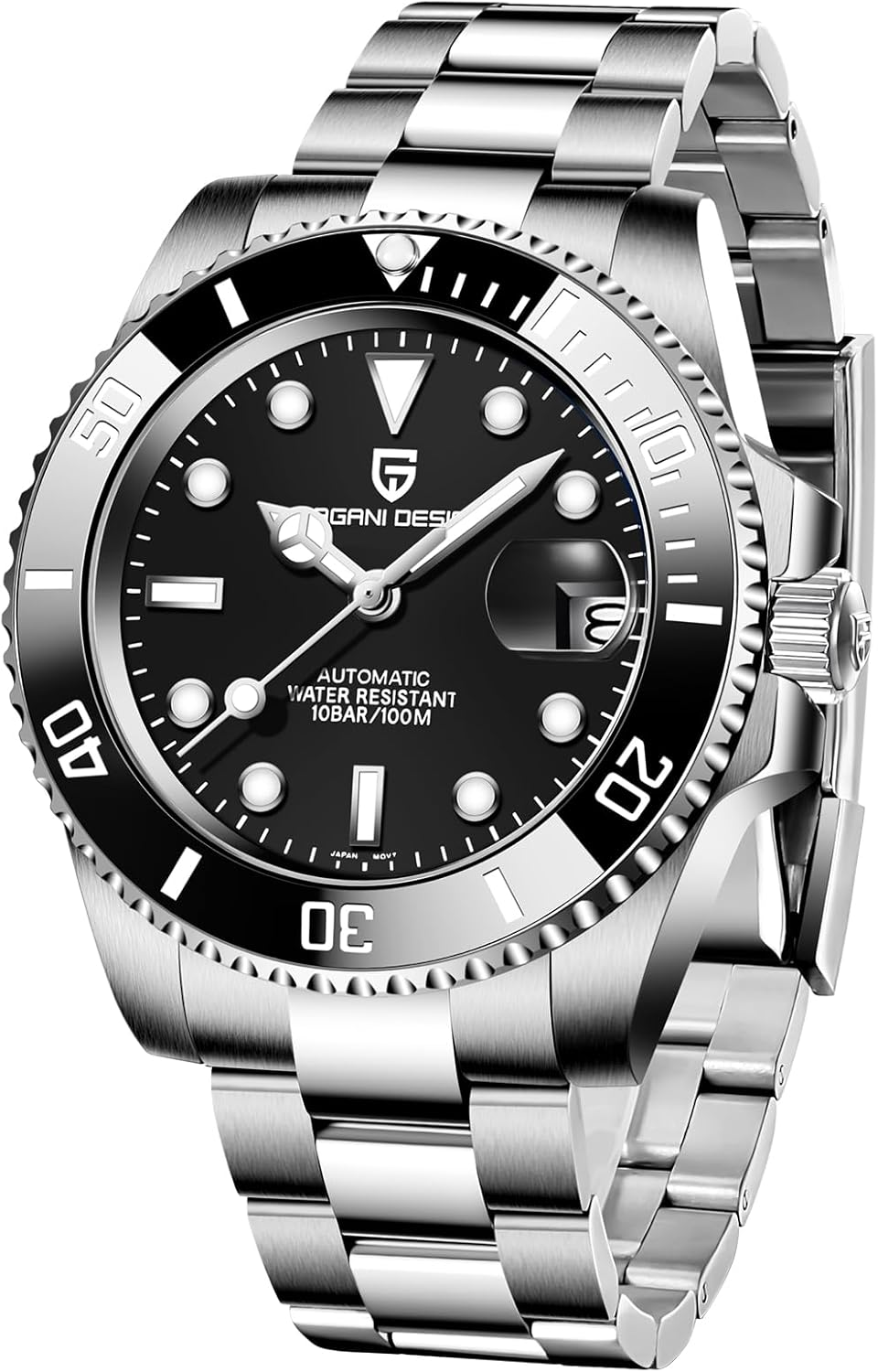 Watches for Men Japan NH35 Movement Automatic Watch 40Mm Stainless Steel Diver W