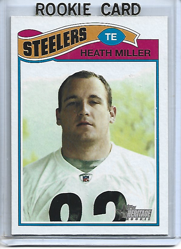 Heath Miller-Pittsburgh Steelers-2005 Topps Heritage Football ROOKIE Card #61A