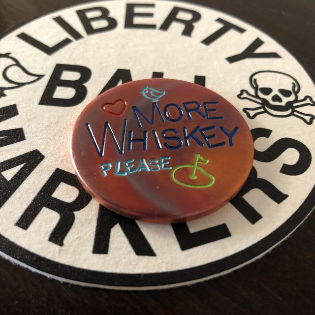 MORE WHISKEY PLEASE! Hand Made Custom Copper Golf Ball Marker! eBay