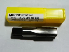 Morse 1/2"-14 NPTF Dryseal Taper Pipe Tap 4 Flute 1/2-14 HSS Bright 36146  672SO