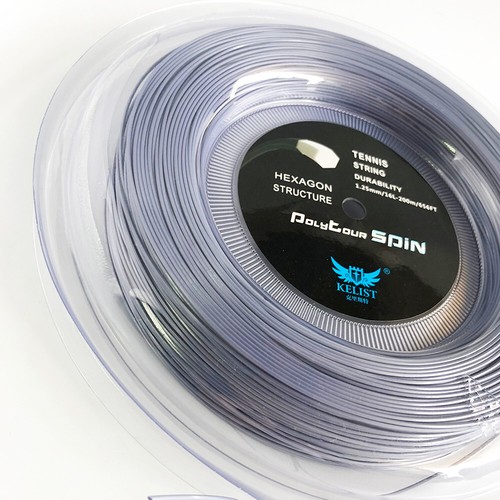 Hexagon Polyester Tennis Racket String Reel Gray Color - Picture 7 of 8