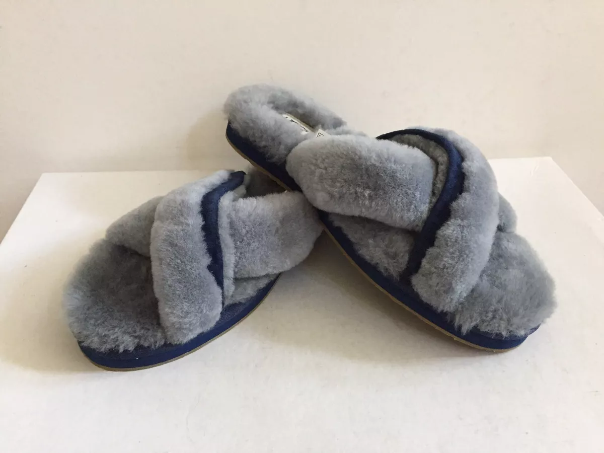 Abela genuine shearling sales flip flop