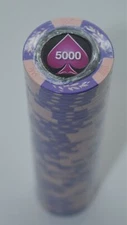 Poker Chips (50) Tournament NCV $5000 14 gram Clay Composite
