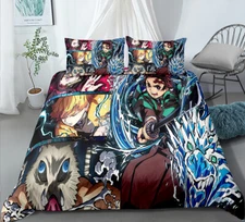 Demon Slayer Single Double Queen King Super King Bed Quilt Doona Duvet Cover Set