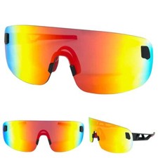 SPORTY WRAP AROUND Biker Cycling Shield SUNGLASSES Lightweight Flexible Frame C1
