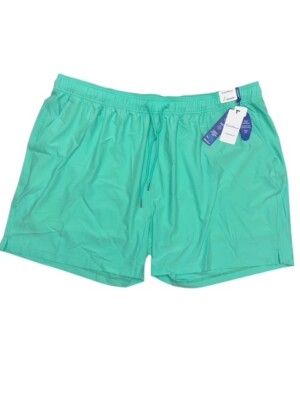 Caribbean 4XB Swim Trunks Shorts Aqua Green 4XL Boxer Brief Lined Quick Dry