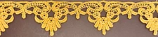 2" metallic gold scalloped venice venise lace bridal fabric trim gold 10 yards