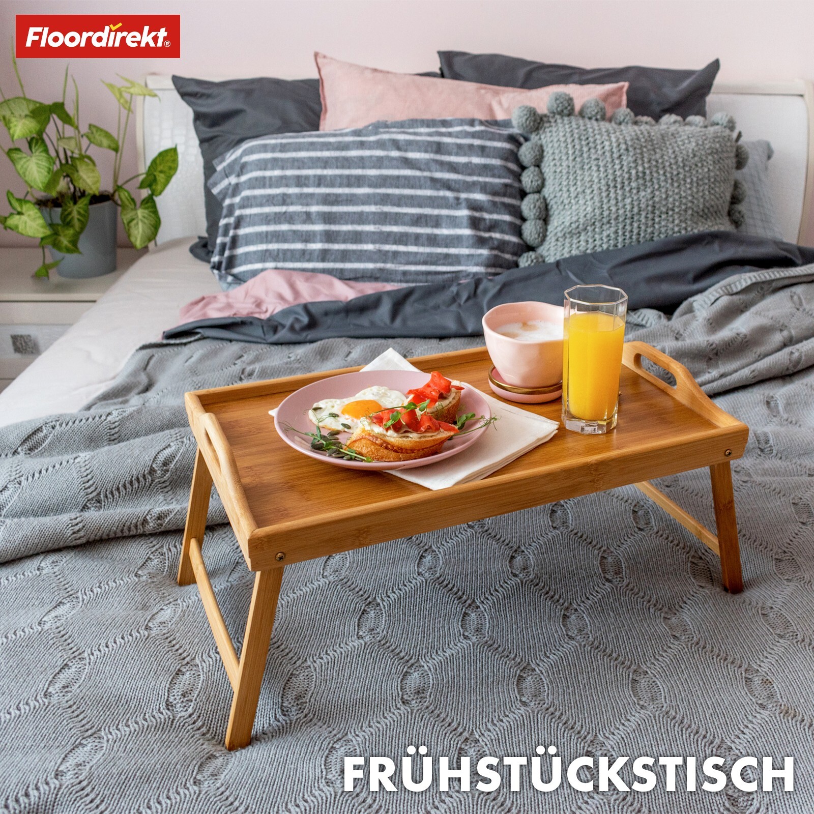 Bambus-Betttablett Serviertablett Frühstückstablett Laptop-Tisch Nachhaltig-Utah