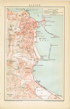 Karte von ALGIER 1893 Original-Graphik