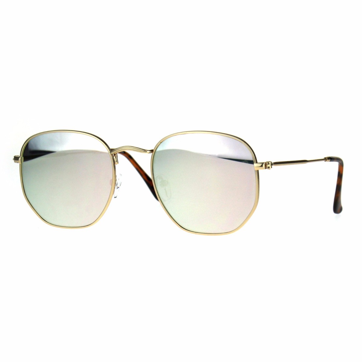 Unisex BlackGrey Trendy Square Hexagonal Flat Mirrored Sun Glasses UV Protection Geometric Square Flat Top Sunglasses Retro Unisex UV 400  main image 3