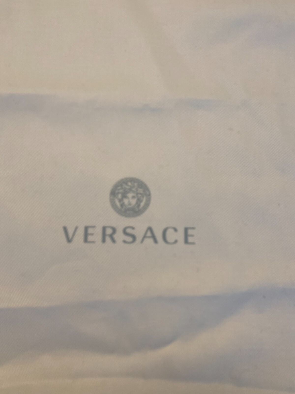 Versace White Cotton Rectangle Drawstring Storage… - image 2