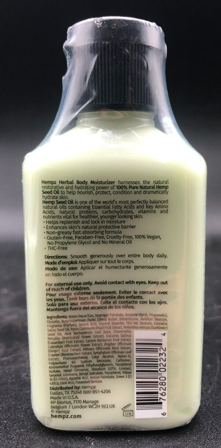 3X Hempz - Exotic Green Tea & Asian Pear Herbal Body Moisturizer 2.25oz Travel
