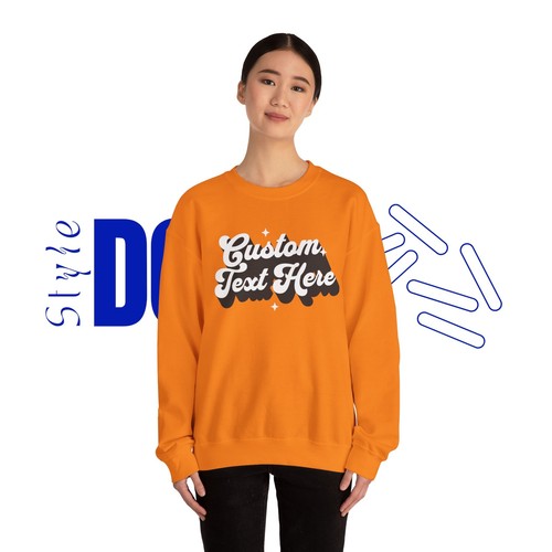 Style Donut VTG Custom TEXT Unisex Personalized Sweatshirt group Shirt Crewneck - Picture 14 of 53