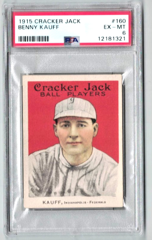 1915 Cracker Jack - Benny Kauff #160 PSA 6