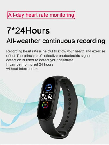 M6 Smart Band Watch Bracelet Wristband Fitness Tracker Blood Pressure Heartrate - Picture 9 of 12