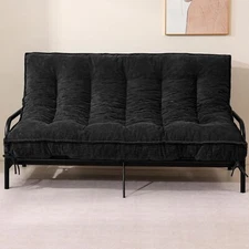 8 Inch Size Futon Mattress, Extra Thick Futon Sofa Bed Upgraded Queen Black