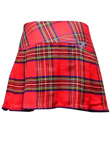 Ladies Womens Tartan Pleated Billie Kilt Skirt Leather Buckled Straps  - Picture 3 of 34