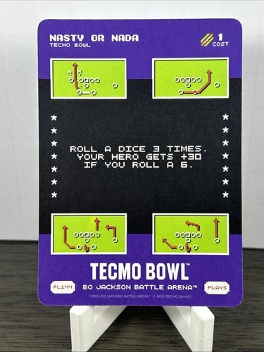 2026 Bo Jackson Battle Arena TECMO BOWL BOBA PL144 PL-144 Nasty or Nada