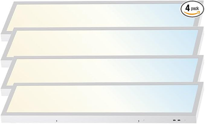 #ad #ad 4 PC LED Surface Mounted Flat Panel Light Power Switchable and Dimmable 1#x27;x 4#x27; $139.00