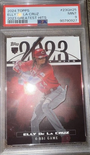 2024 Topps 2023 Greatest Hits Elly de La Cruz Rookie Card #23GH25 PSA 9 Mint RC