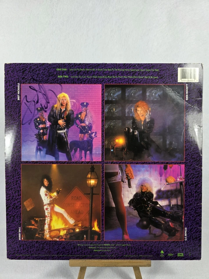 Poison Open Up and Say... Ahh Bret Michaels SIGNATURE Censored Repress Sleeve - Imagem 3 de 4